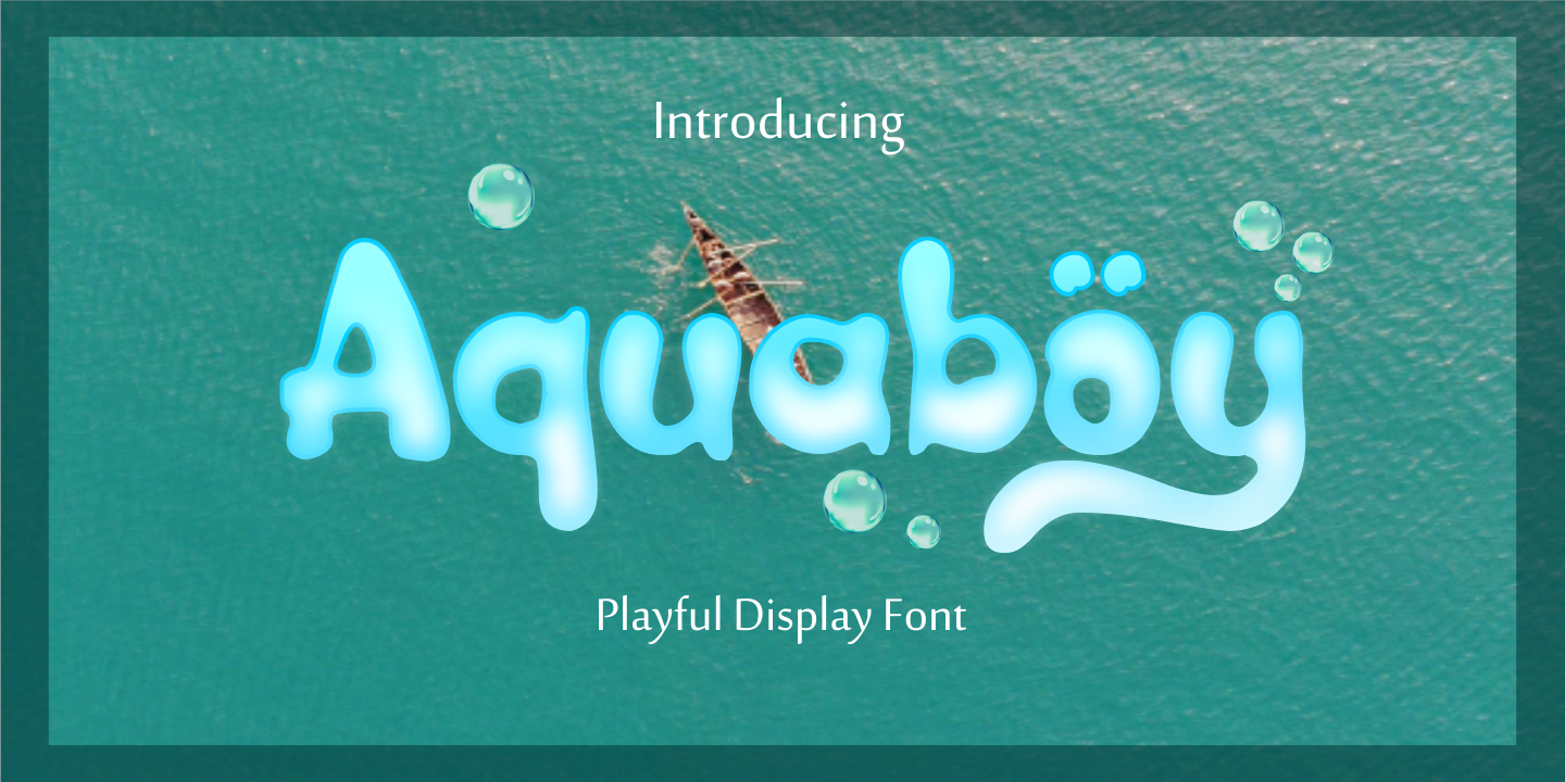 Пример шрифта Aquaboy